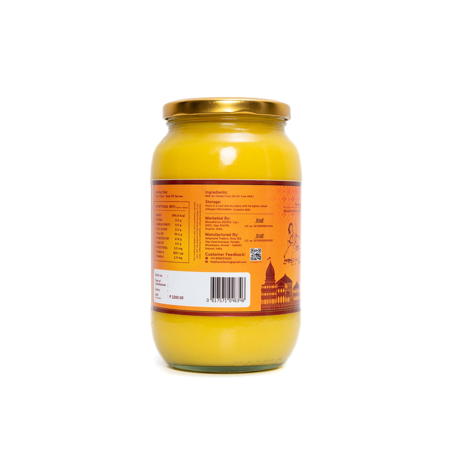 Bharat Farms A2 Gir Cow Ghee 1000ml