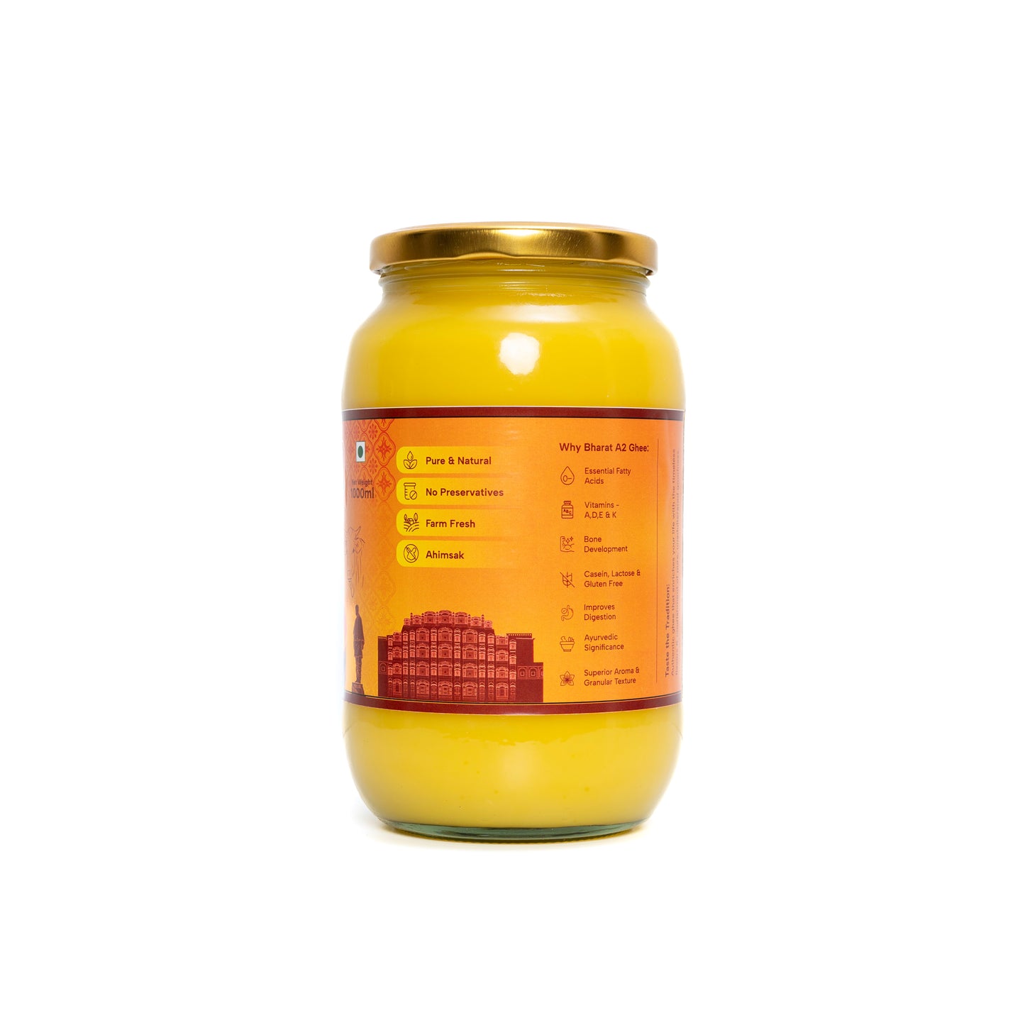 Bharat Farms A2 Gir Cow Ghee 1000ml
